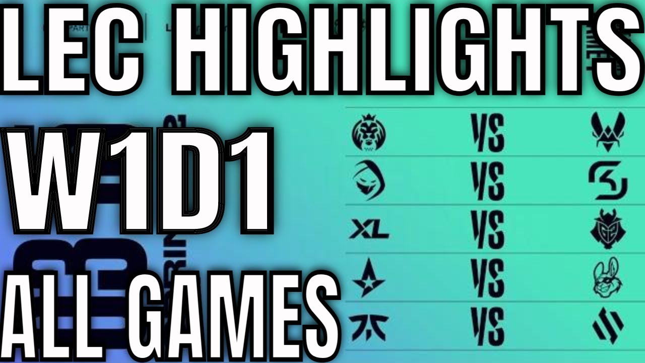 LEC W1D1 Highlights ALL GAMES Spring 2022 - Week 1 Day 1