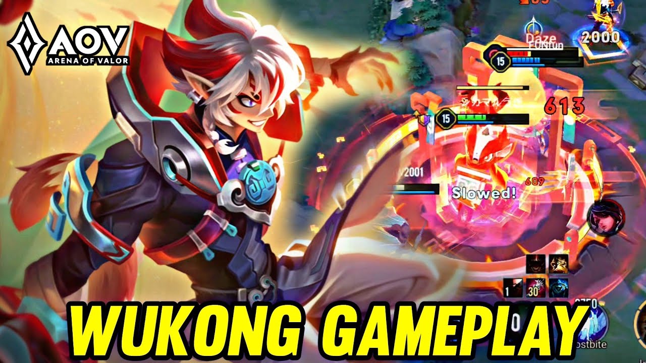 AOV : WUKONG GAMEPLAY | IN JUNGLE - ARENA OF VALOR LIENQUAN MOBILE ROV