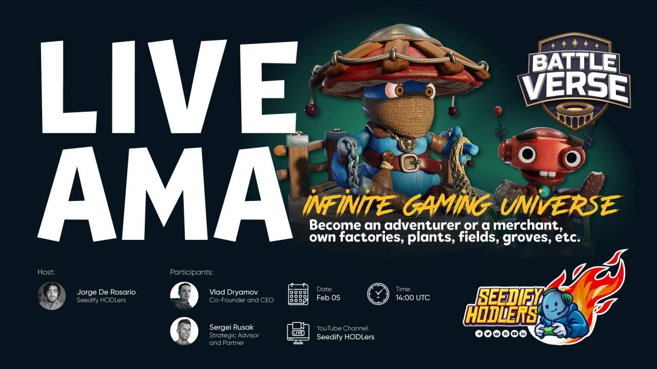 BattleVerse: Battle in an Infinite Gaming Metaverse | Seedify HODLers AMA