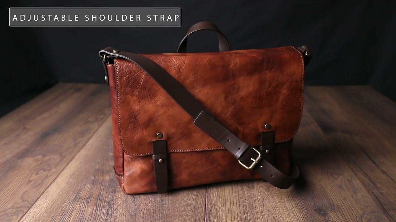Large Full-Grain Leather Messenger Bag - I Capture the Castle  | Time Resistance Official Video