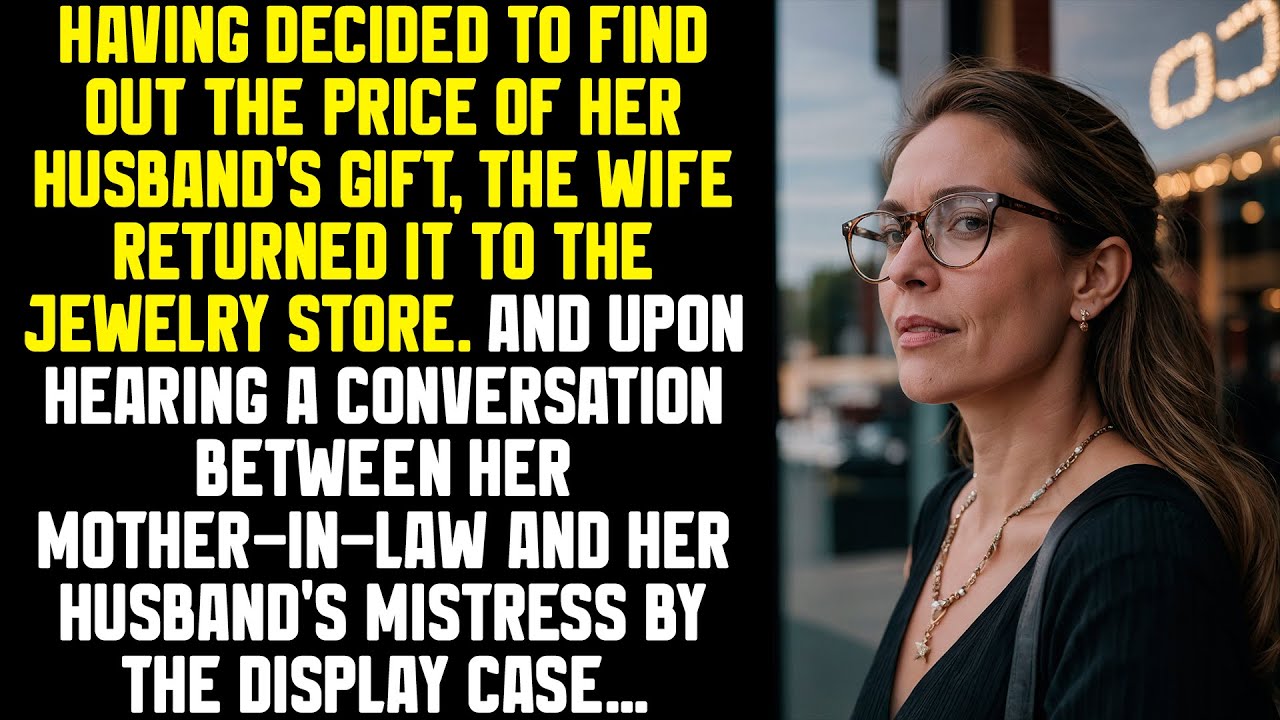 Having decided to find out the price of her husband's gift the wife returned it to the jewelry store