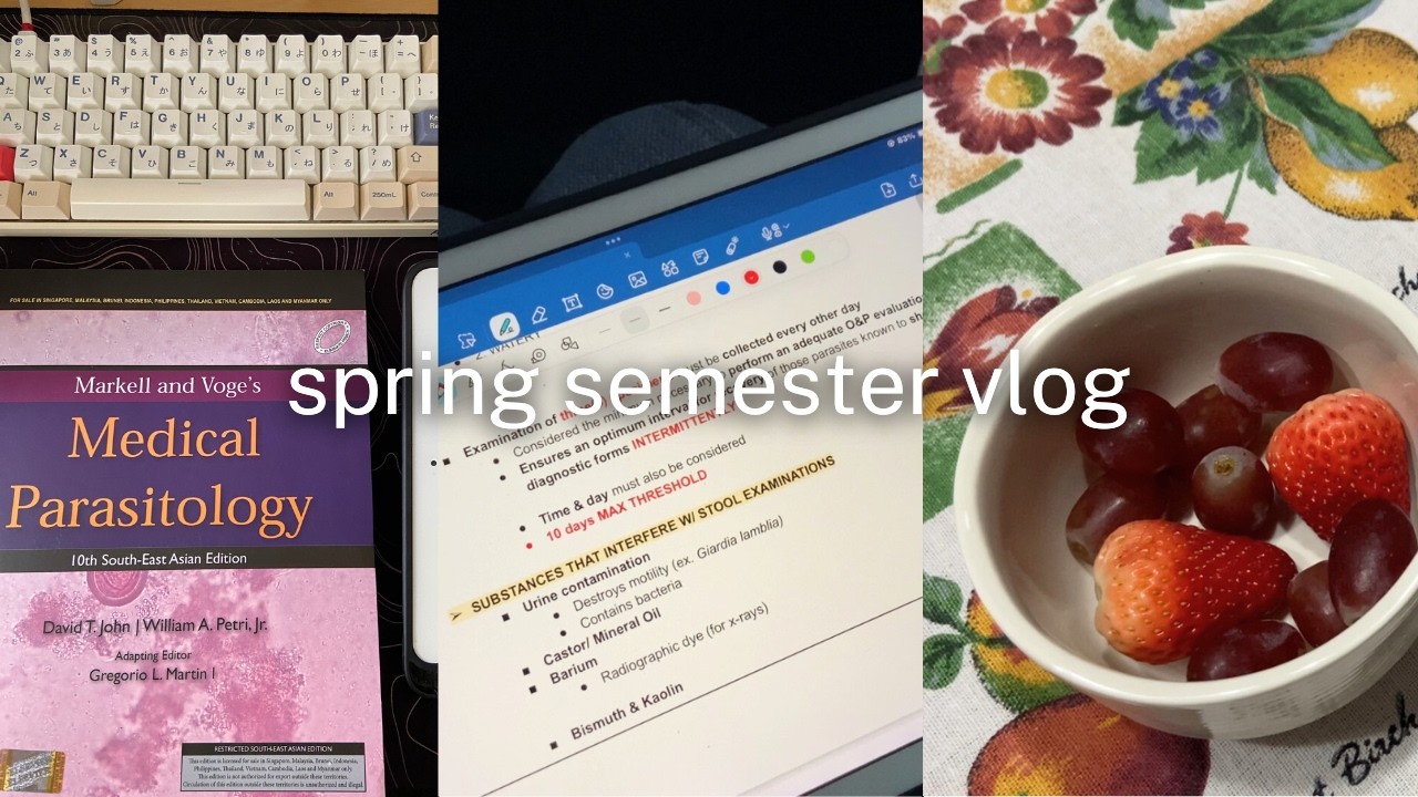 2nd yr Medtech vlog | 2nd semester, productive days, cafe studies | 视频博客
