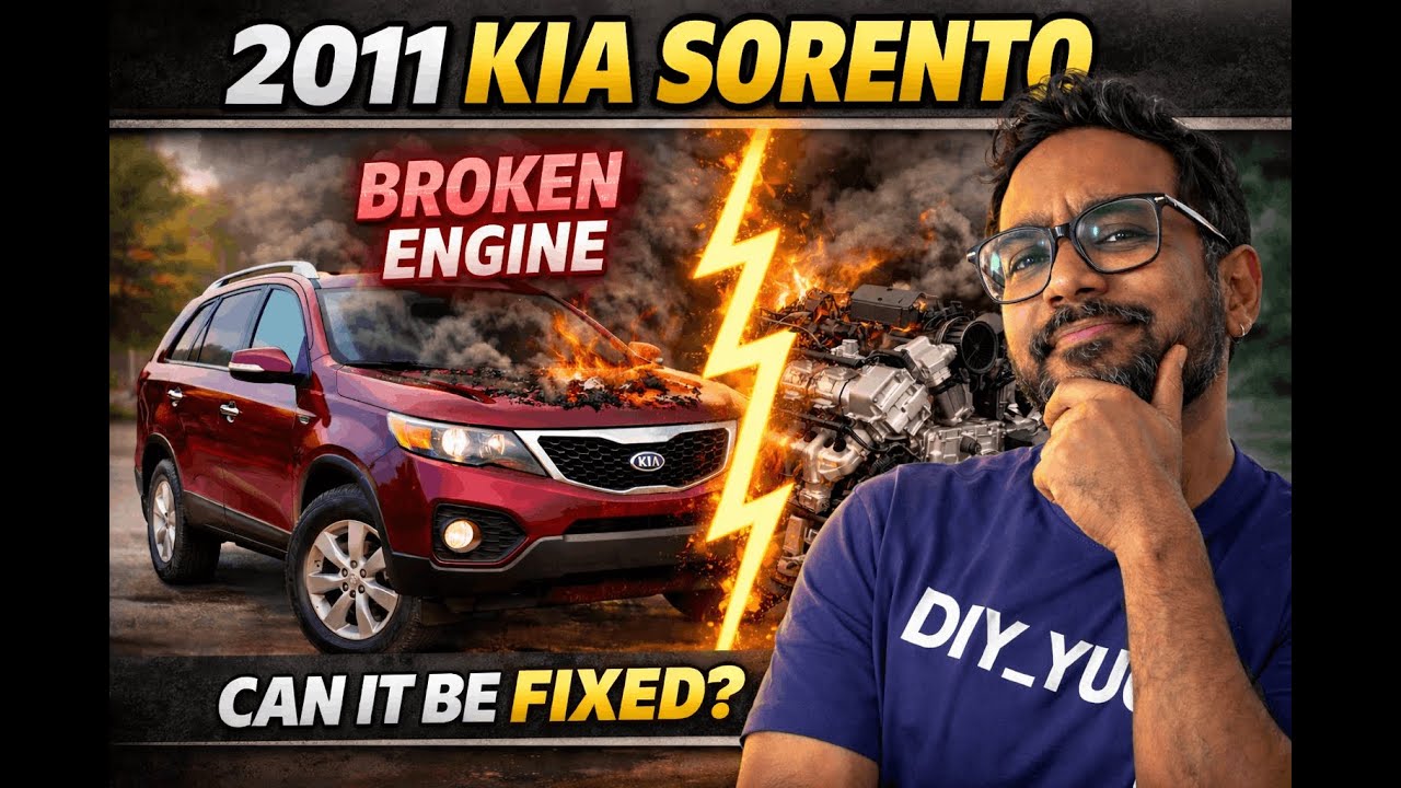 Я купил неисправную машину и попытался её починить | Снятие двигателя Kia Sorento 2011, часть 1