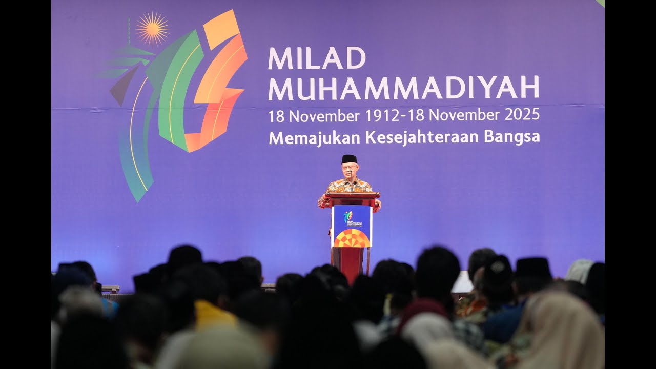 PIDATO MILAD KE-113 MUHAMMADIYAH | Muhammadiyah Memajukan Kesejahteraan Bangsa | Haedar Nashir