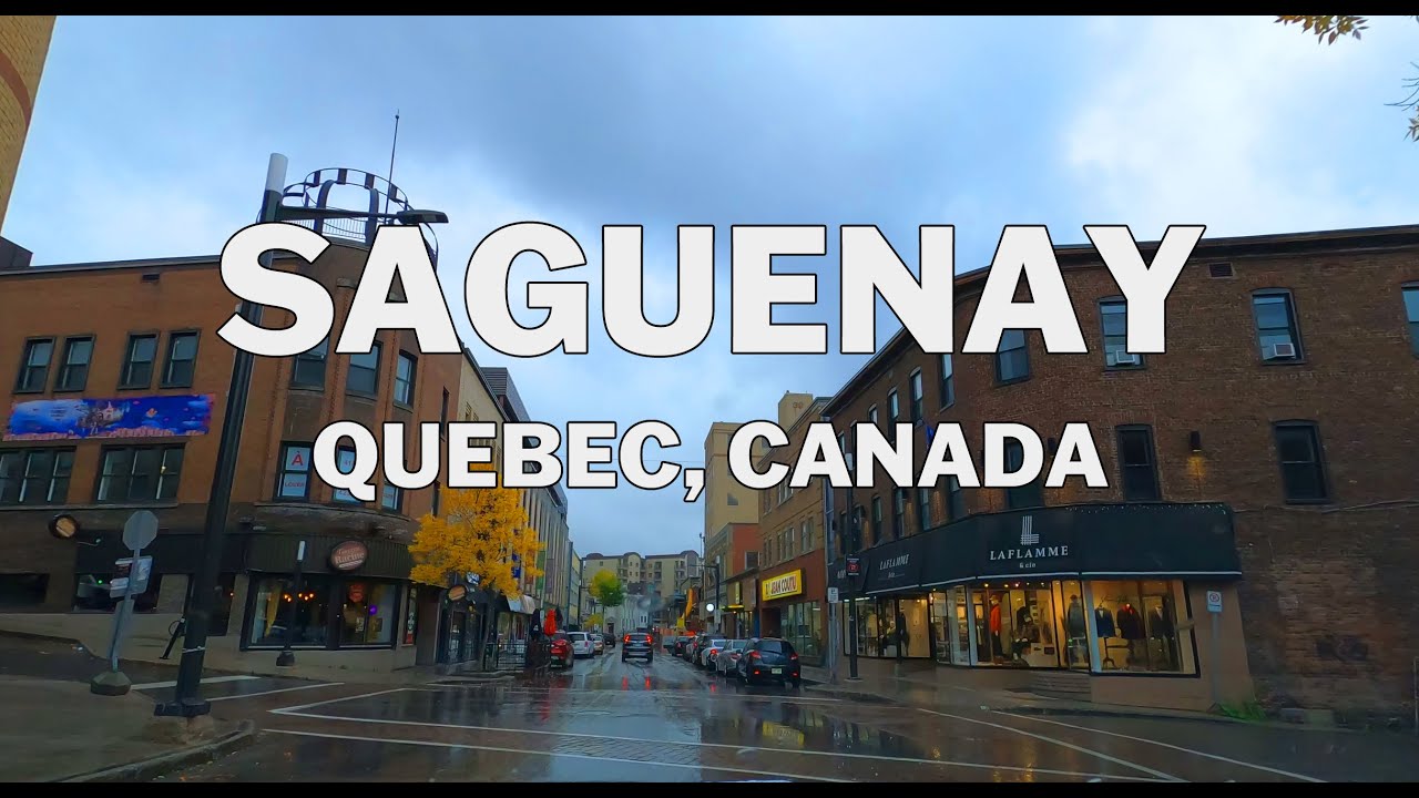 Saguenay, Quebec, Canada - Driving in Rain 4K