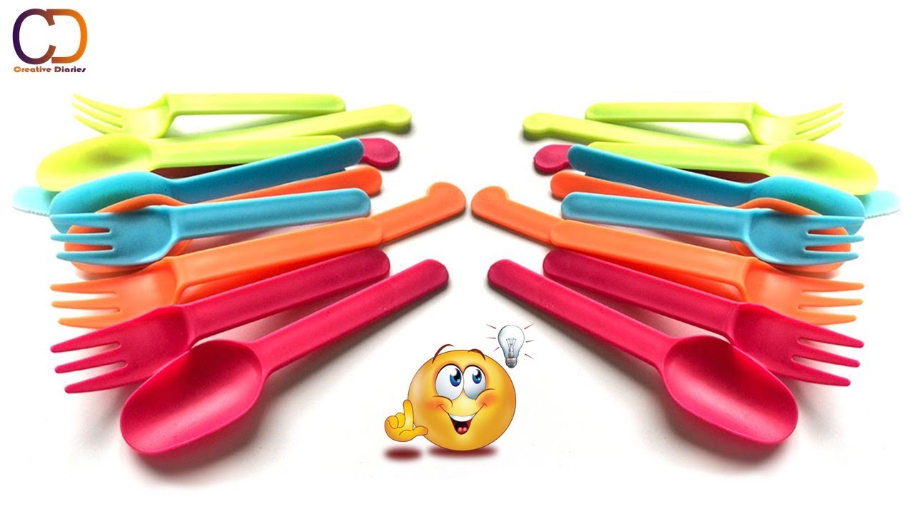 11 DIY Plastic Spoon Hacks everyone must try I Best out of Waste I Creative Diaries