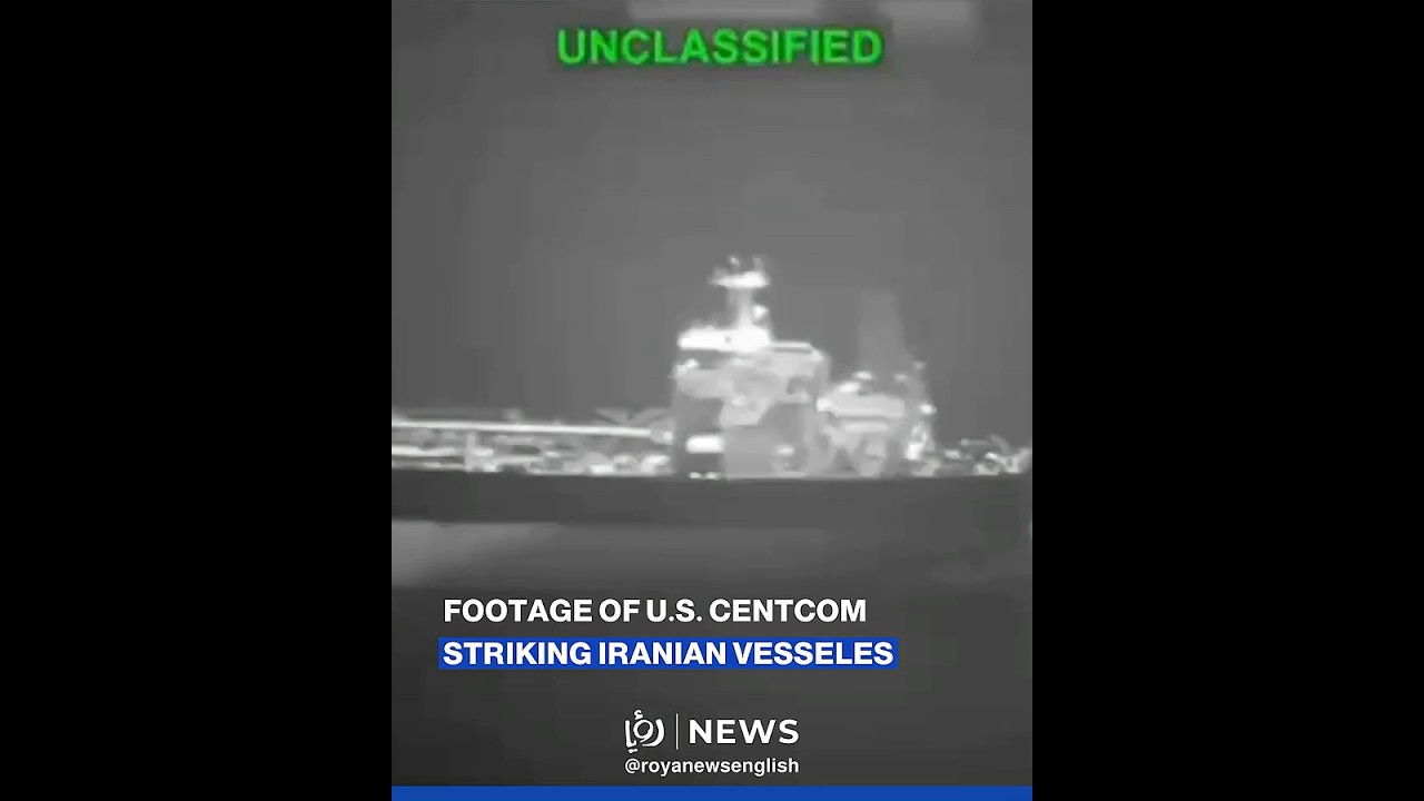 US CENTCOM footage: Strikes on Iranian vessels