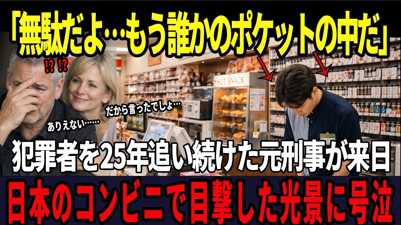 【海外の反応】「無駄だよ、もう誰かのポケットの中だ」犯罪者を25年追い続けた元シカゴ市警の刑事が日本のコンビニで目撃したある光景に号泣した理由