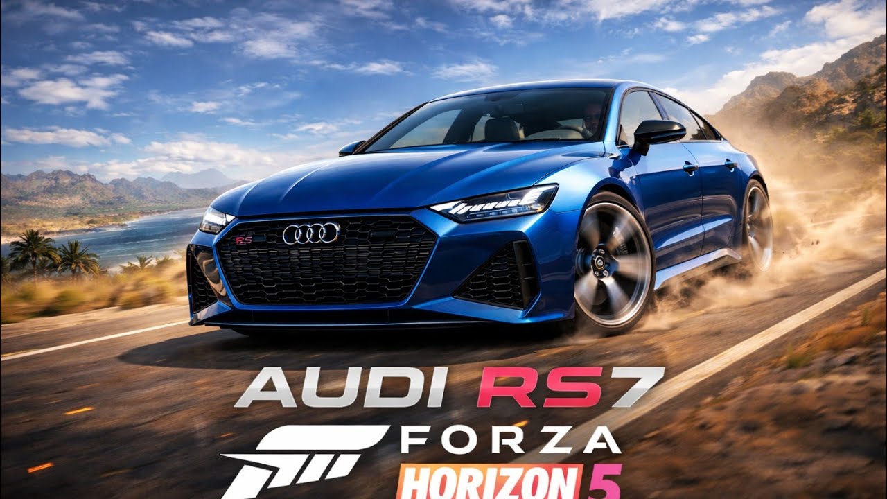 AUDI RS7  FORZA HORIZON 5 steering wheel gameplay 