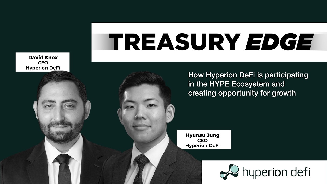 📍 FULL INTERVIEW: Treasury Edge's Cade Bergman talks HYPE ecosystem with Hyunsu Jung and David Knox