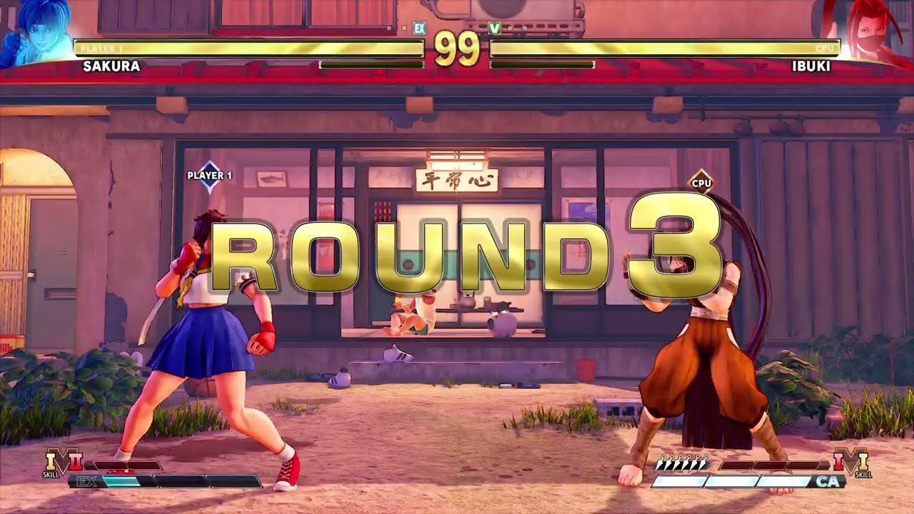 STREET FIGHTER V Sakura vs Ibuki