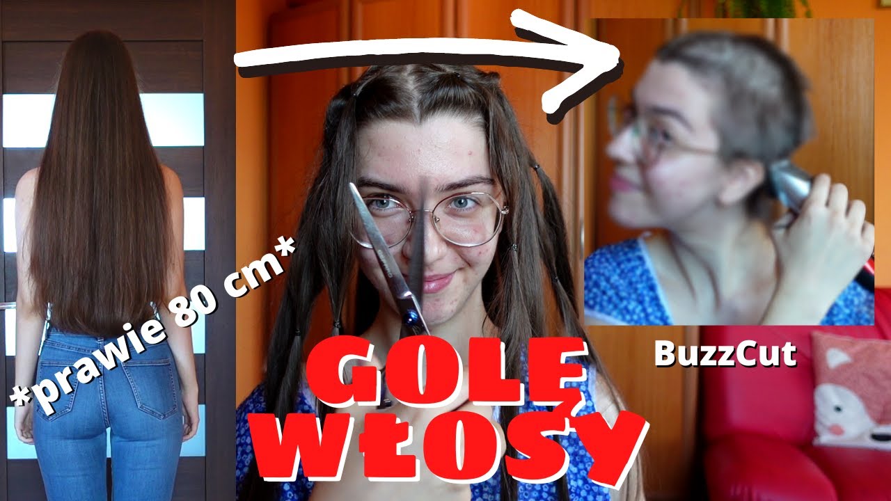 GOLĘ WŁOSY!!! Prawie 80 cm! BuzzCut hairstyle | Fryzura jeżyk | Sandra Jurczak