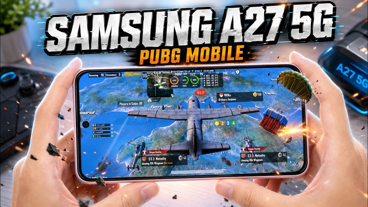 Samsung Galaxy A27 5G PUBG Gaming Test | Snapdragon 6 Gen 3, 120Hz Display