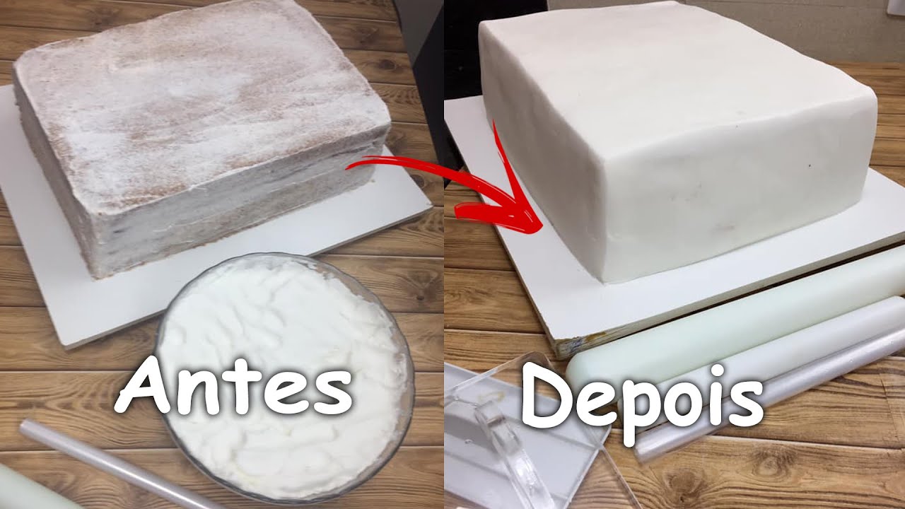 Glacê Mármore que cobre bolos igual a pasta - passo a passo