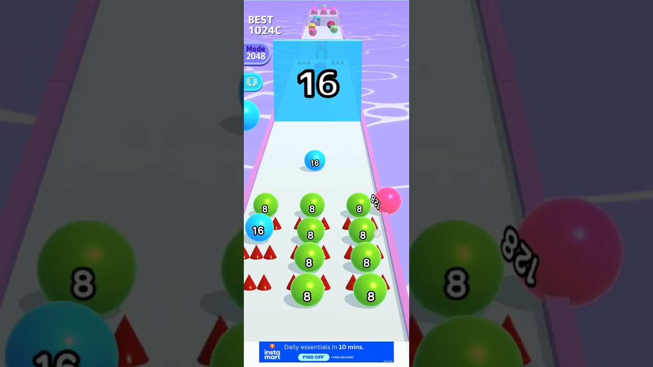 Ball Run 2048 Gameplay 