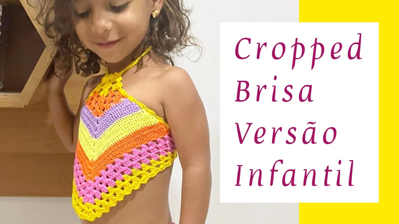 cropped Brisa versão infantil-novela travessia Tam: 2,4,6,8 e 10 anos