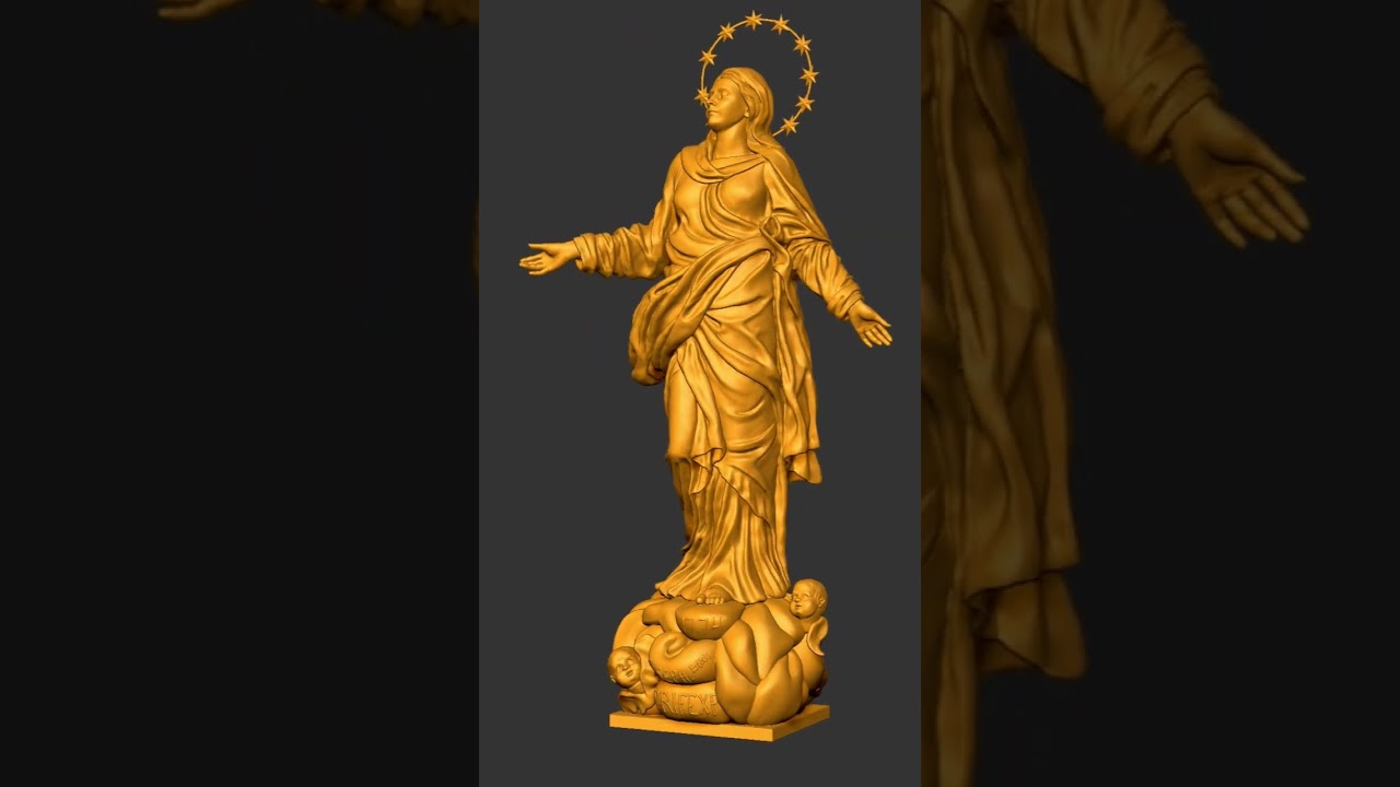 Finishing up an old project statue of Madonnina del Duomo!