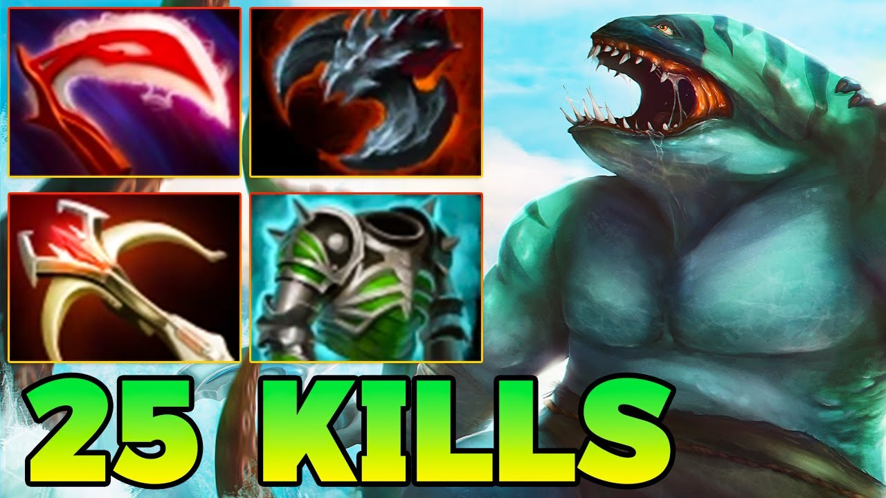 25 Kills Tidehunter Dota 2 !! Tidehunter Dota 2 Carry Offlane Build Pro Gameplay Guide 7.40