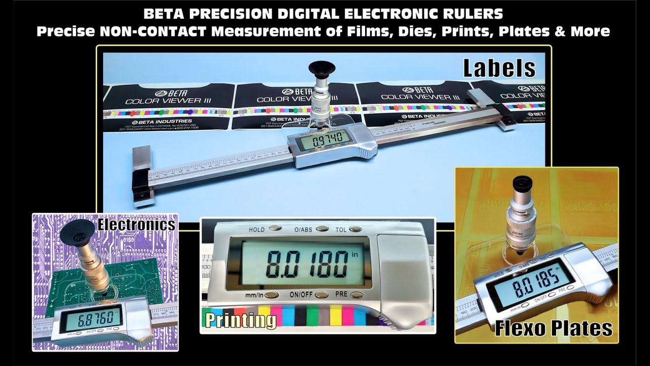BETA PRECISION DIGITAL ELECTRONIC RULERS, NON-CONTACT MEASUREMENT OF LARGE AND SMALL DISTANCES