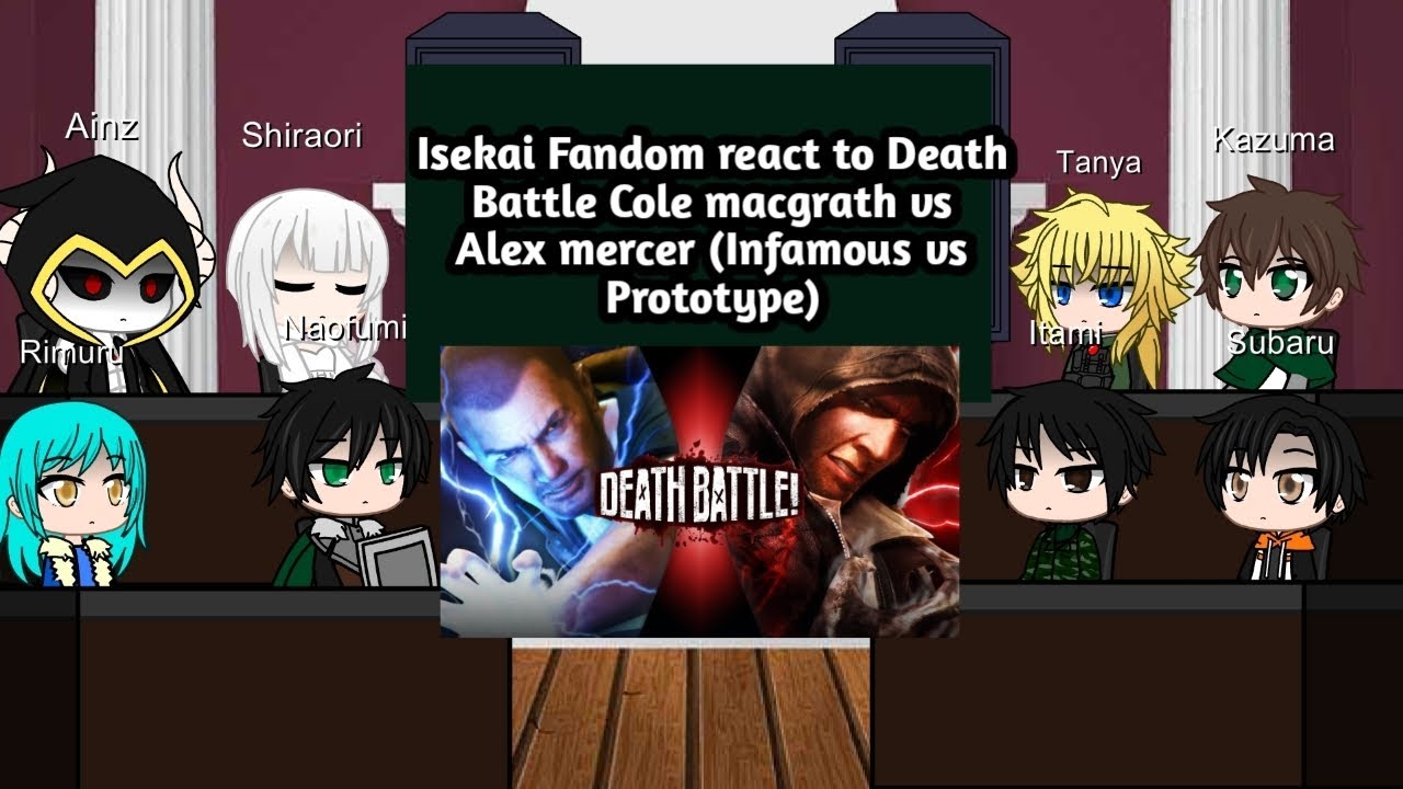 isekai fandom react to Death Battle (Infamous VS Prototype)