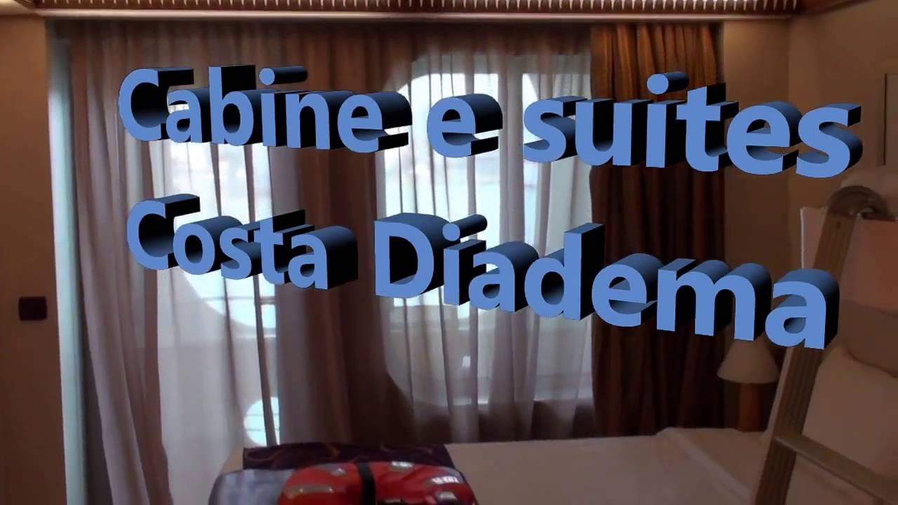Un video che vi mostra tutte le tipologie di cabine di Costa Diadema