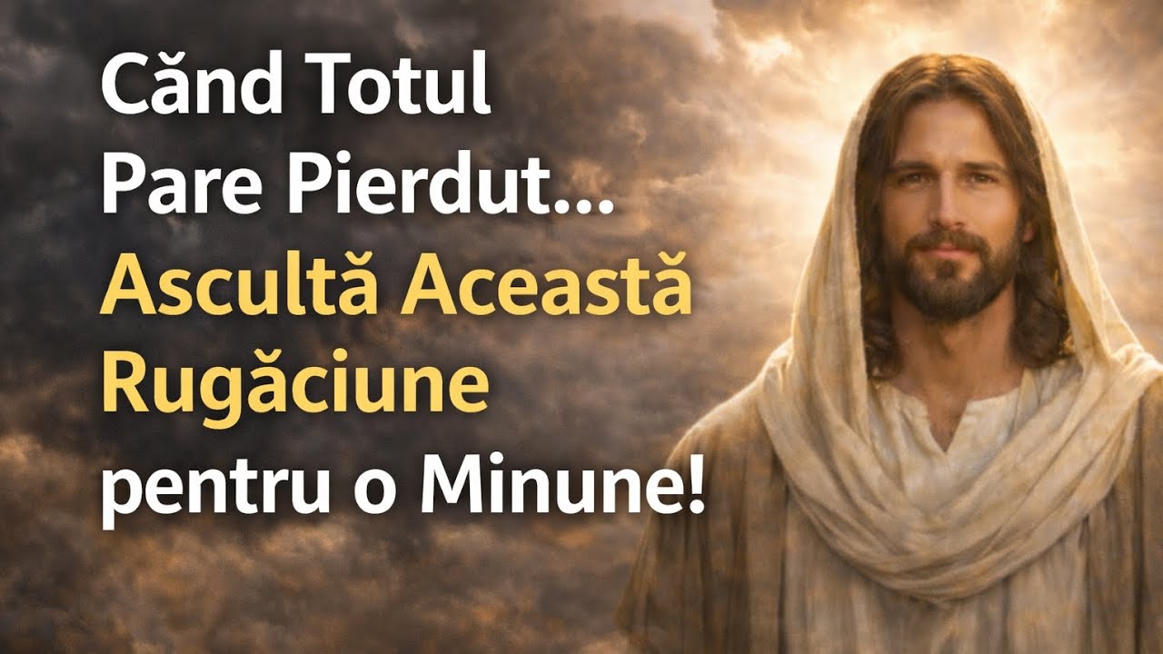 Când totul pare pierdut... Ascultă aceasta RUGĂCIUNE pentru o MINUNE 🤍🤍🤍