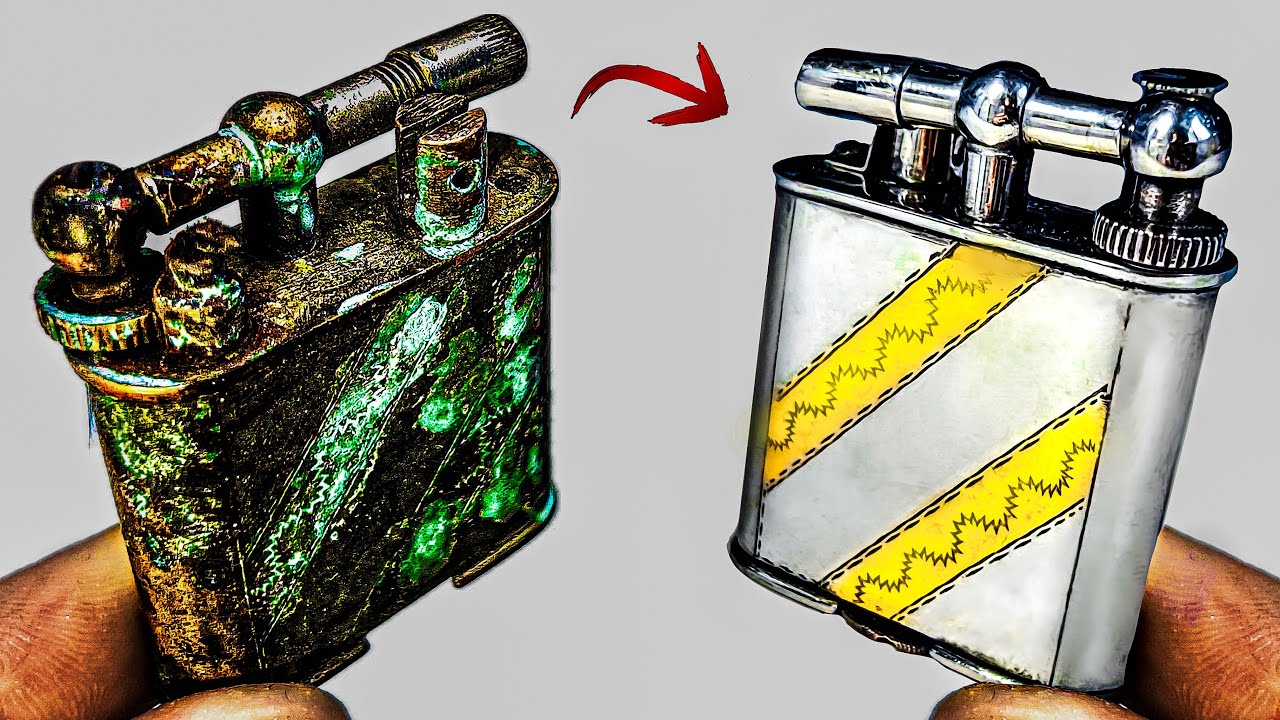 🔥 Restoring a Rare French Eclat G23 Lighter (1926) | Full Antique Restoration with Gold Plating