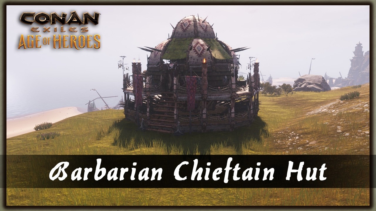 HOW TO BUILD A BARBARIAN CHIEFTAIN HUT [SPEED BUILD] - CONAN EXILES