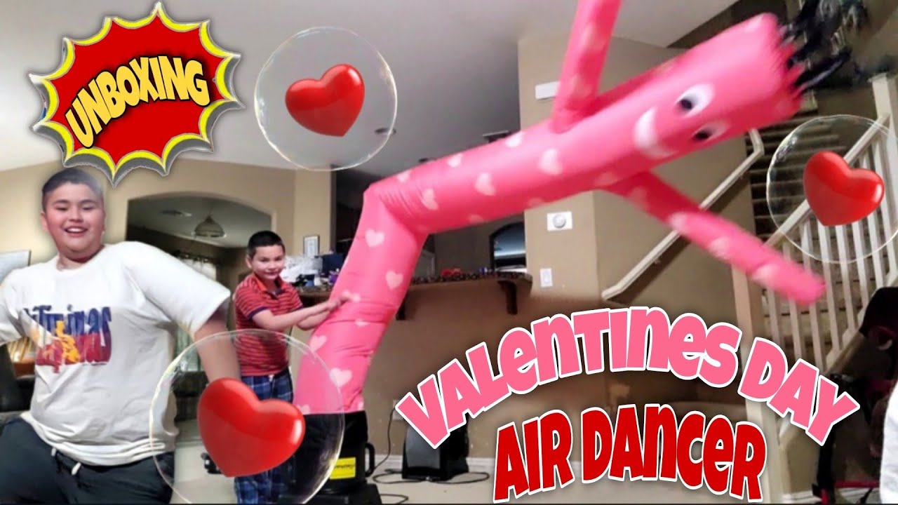 Unboxing Valentines Day Air Dancer! We Got Swept Away With Heart!
