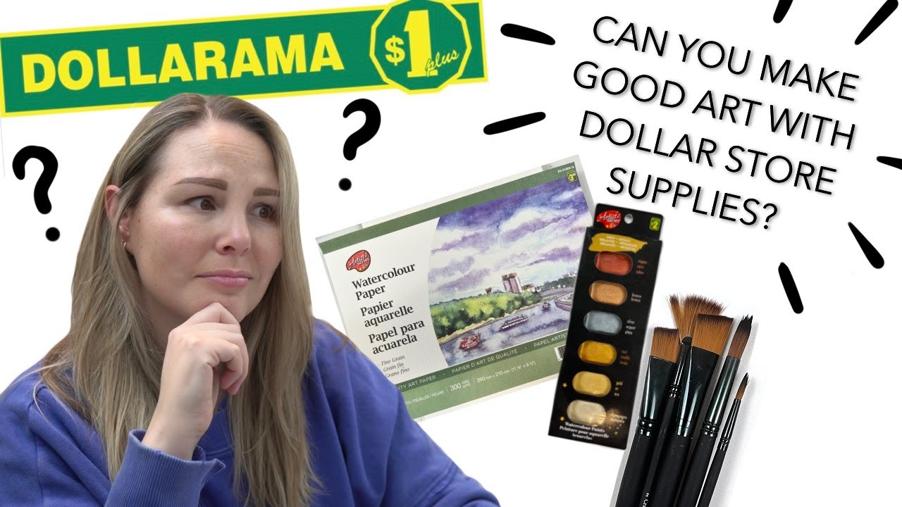 Testing Out Dollar Store Watercolour Supplies!