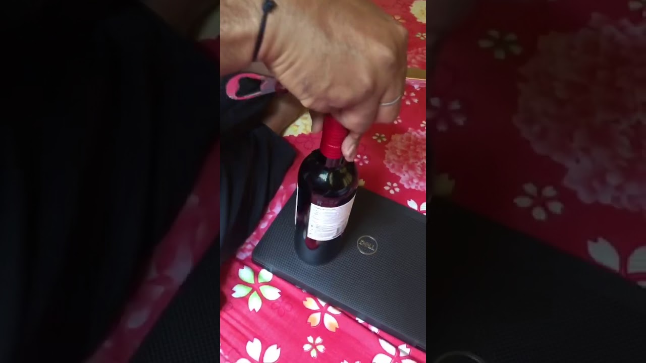 Opening a wine bottle like a pro! #WineBottleOpening  #WineOpener #WineTutorial #HowToOpenWine