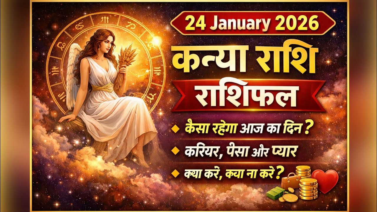 कन्या राशि: 24 जनवरी 2026 किस्मत चमकने वाली है!  Kanya Rashi Aaj Ka Rashifal | Virgo Horoscope Today