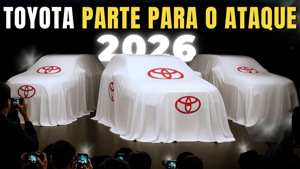 A Toyota revela seus carros de dois mil e vinte e seis e sacode o mercado global