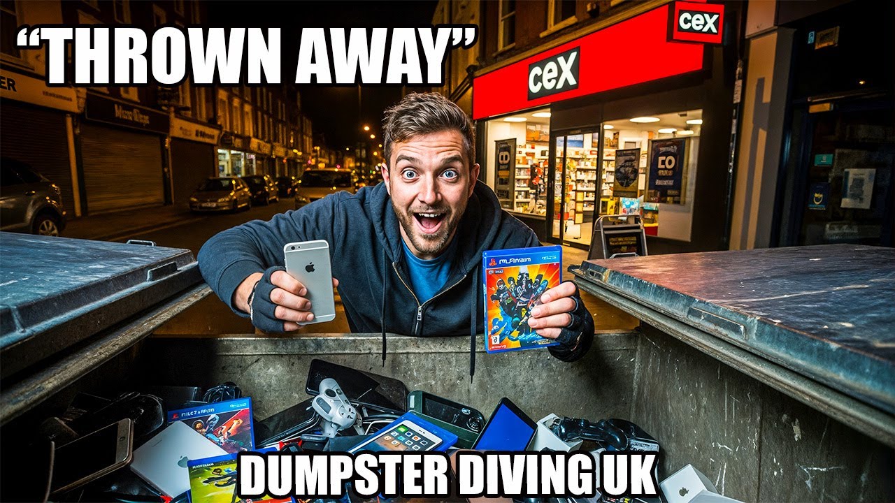 Dumpster Diving For Hidden Treasures! UK HIGH STREETS