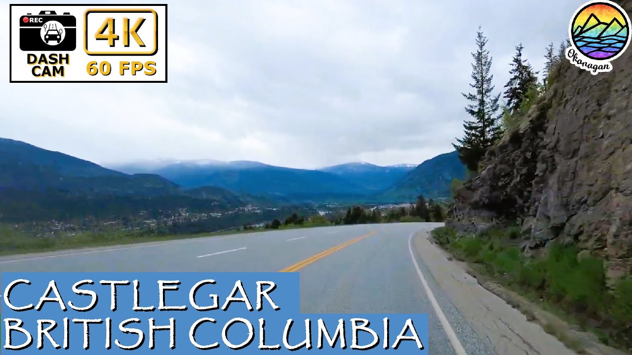 Driving Through Castlegar, British Columbia in 4K - Scenic Mountain Views! 🚗🏞️