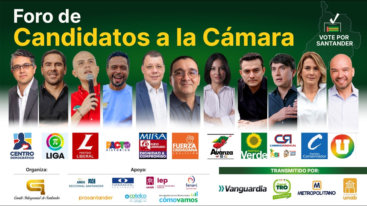Candidatos a la Cámara de Representantes por Santander exponen sus propuestas