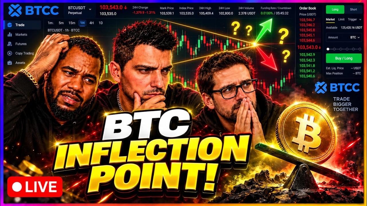 Bitcoin Inflection Point! Live Trading & TA