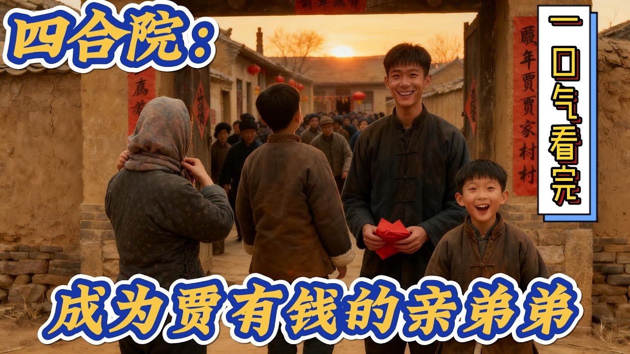 🔥完结！💥独家！《四合院：成为贾有钱的亲弟弟》一场意外让贾有为回到了1945年，成为贾东旭亲爹贾有钱的亲弟弟，哥俩相差整整15岁。#穿越#有声漫画#无敌#四合院 #电视剧