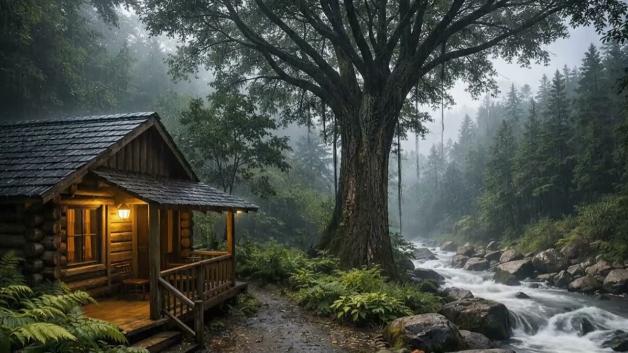 Heavy Rain & Deep Thunder at Night 🌧️ Perfect Storm Sounds for Deep Sleep