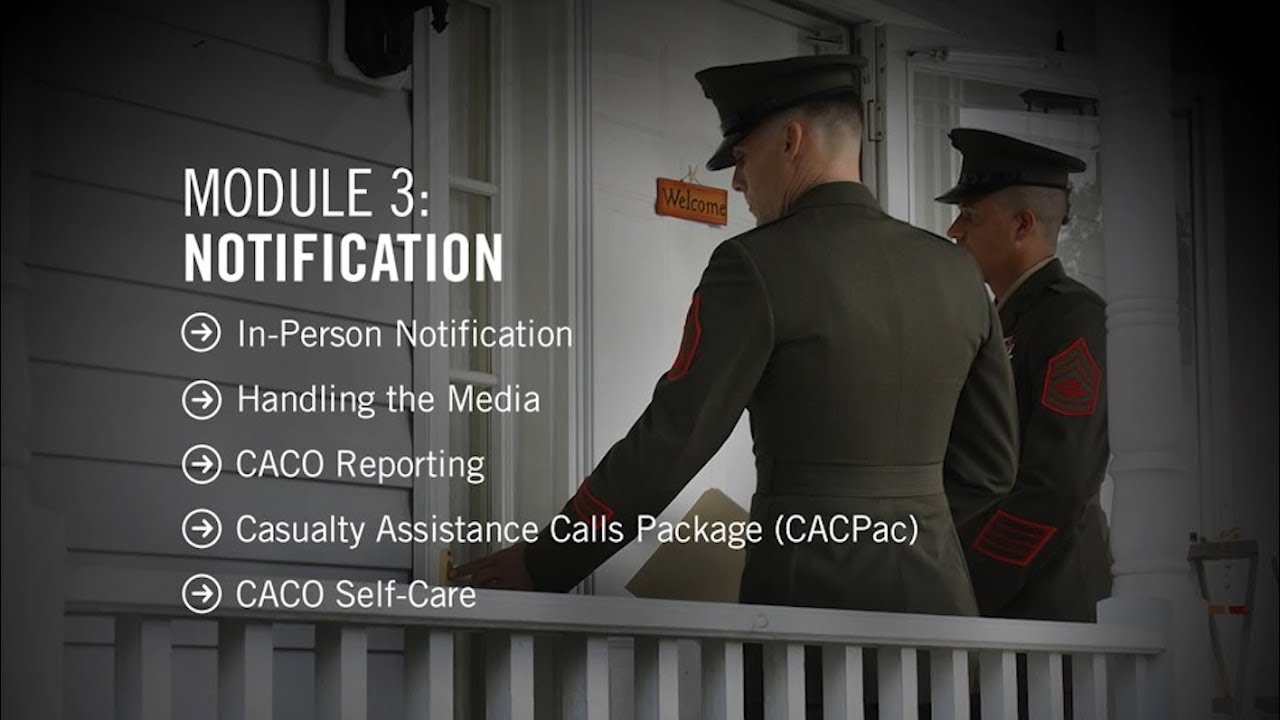 Marine Corps Casualty Assistance Calls Officer Training - Mod 3