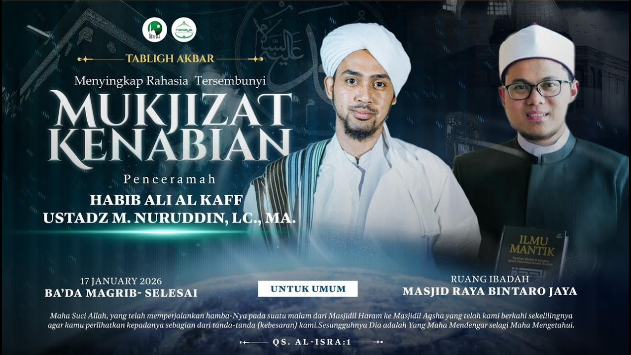 🔴[LIVE] KAJIAN SPECIAL ISRA' WAL MI'RAJ | Dr. Habib Ali Al Kaff,  MA. & Ustadz M. Nuruddin, MA.