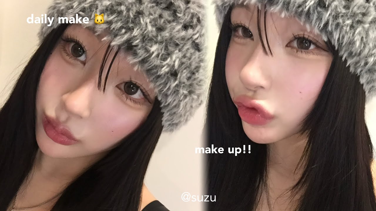 [Русские субтитлы] Последний макияж в корейском стиле от Сузу на каждый день 🐱🪞🪄︎︎