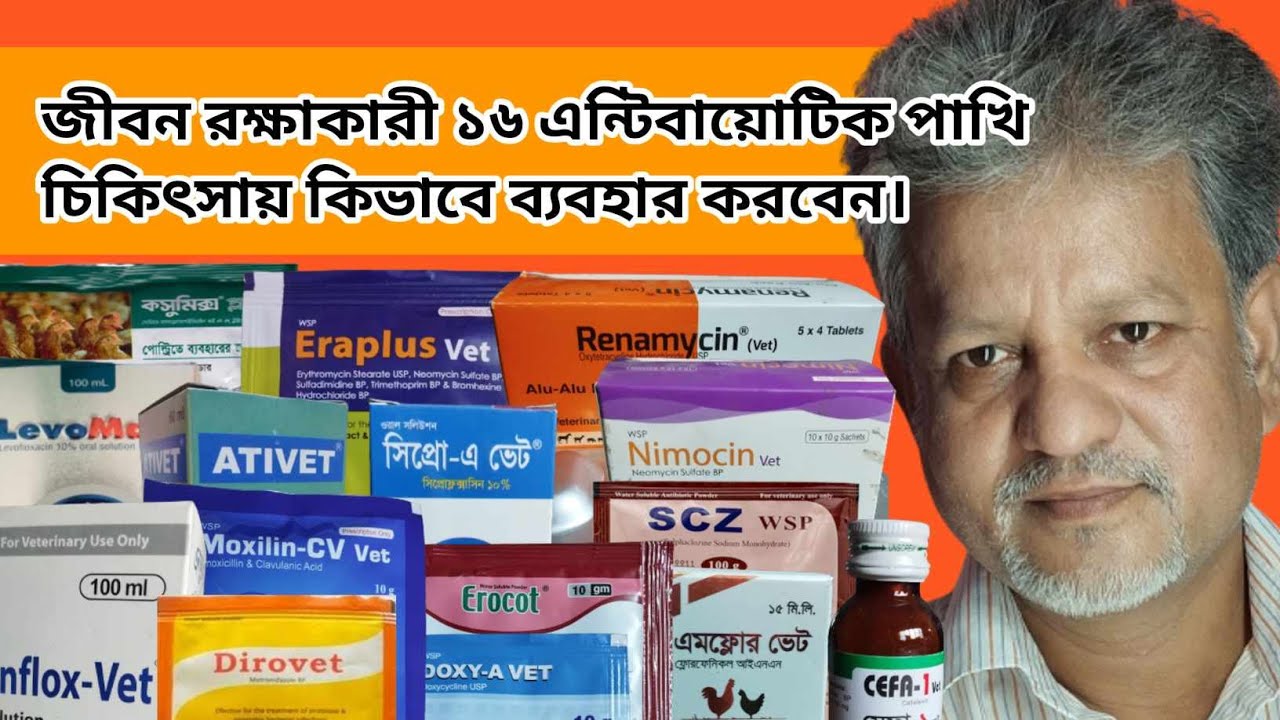 জীবন রক্ষাকারী এন্টিবায়োটিকের পাখি চিকিৎসায় ব্যবহার । All Important Antibiotics For Bird Treatment I