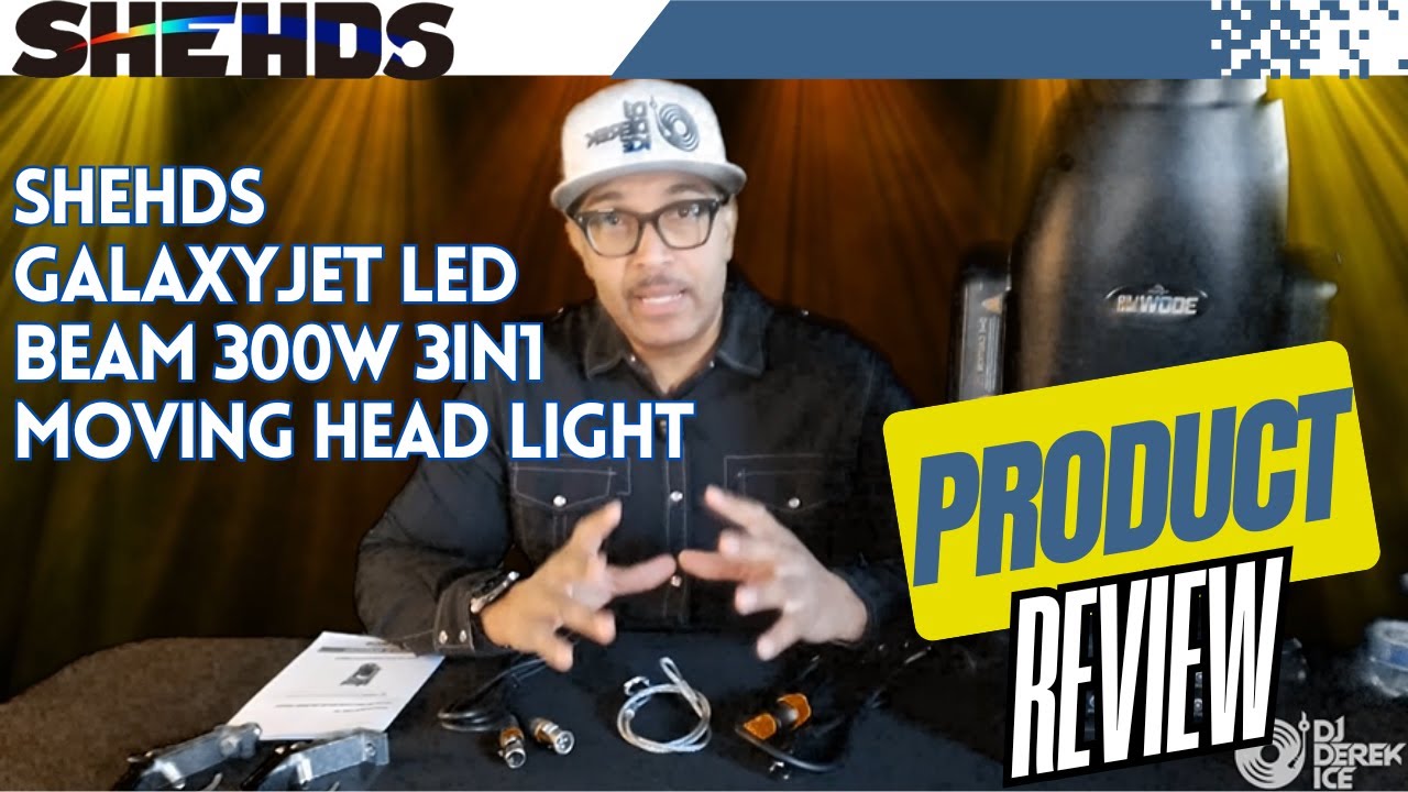 I'm Impressed! Shehds GalaxyJet LED Beam 300w 3in1 Moving Head Light - Product Review (DJ Derek Ice)