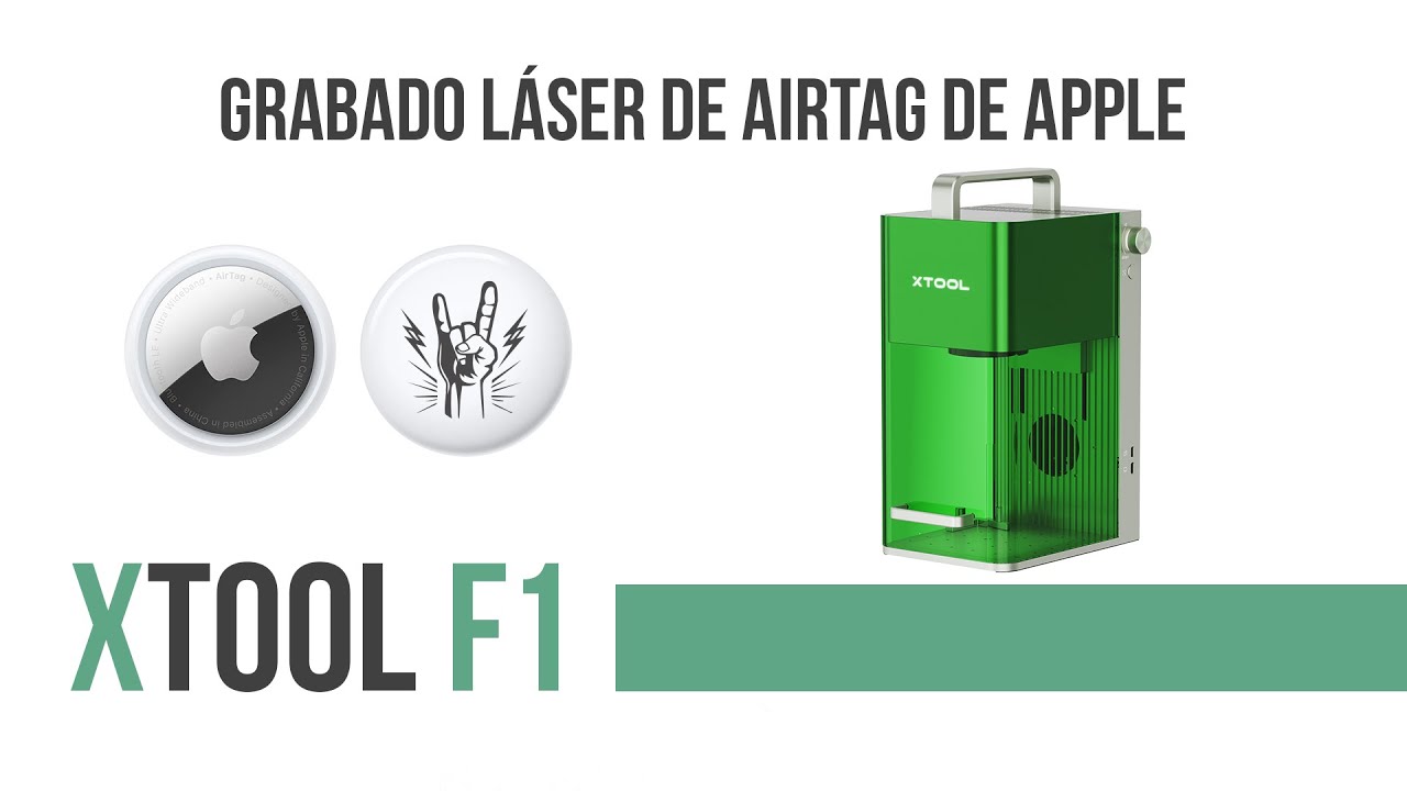 🔥 Grabando un AirTag de Apple con láser: xTool F1 en acción