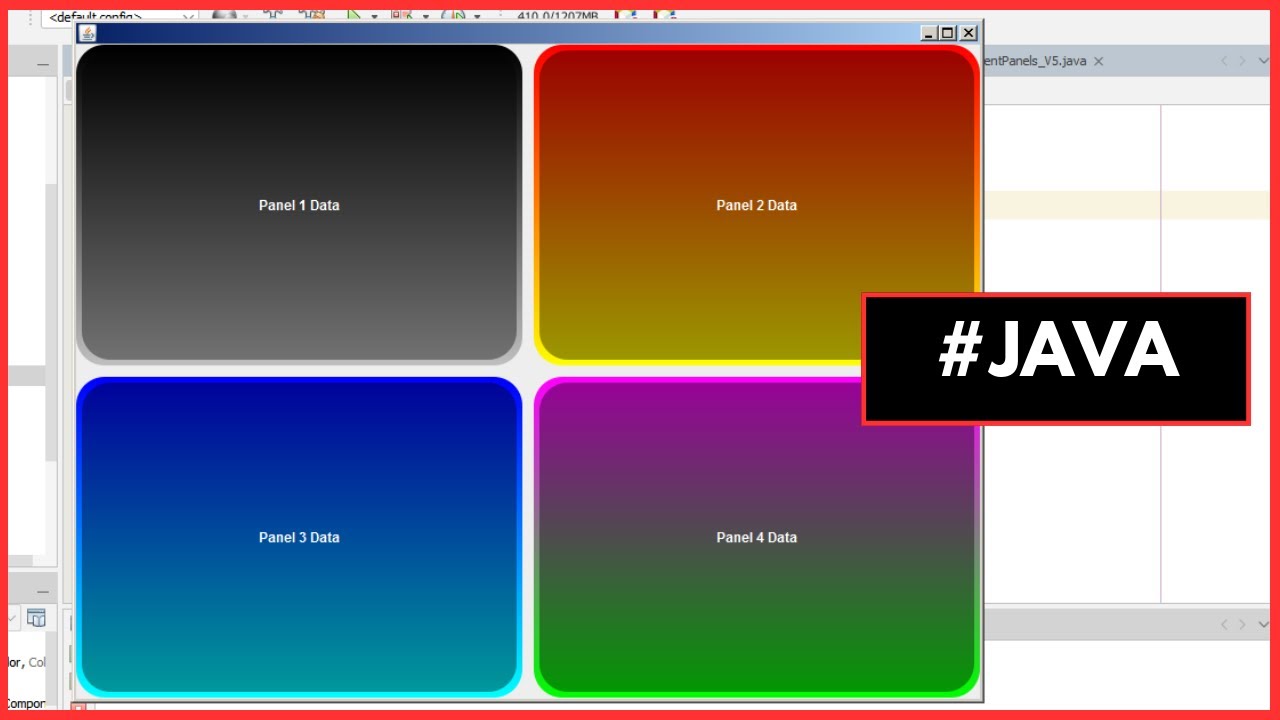 Java - How to Create JPanel With Gradient Background Color And Rounded Borders (4)