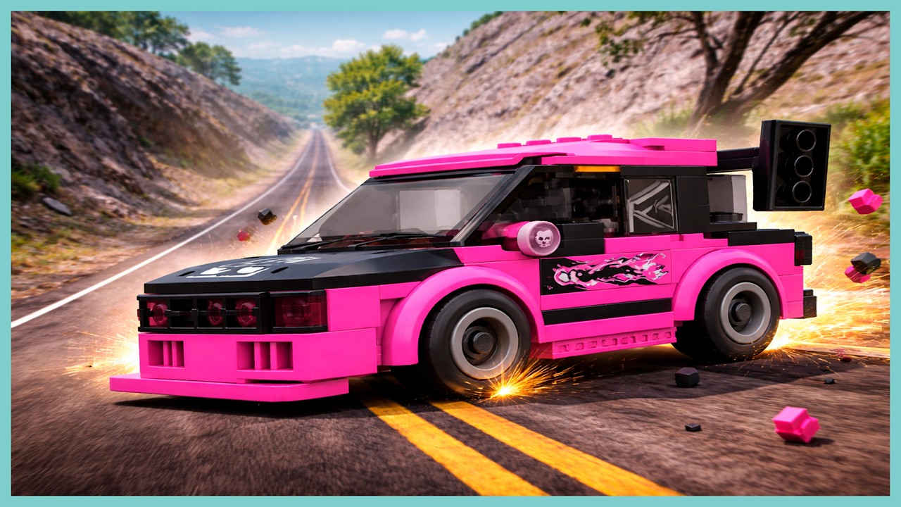 COCHES LEGO en un DESCENSO MORTAL! Choques Brutales y Destrucción Total | BeamNG.drive