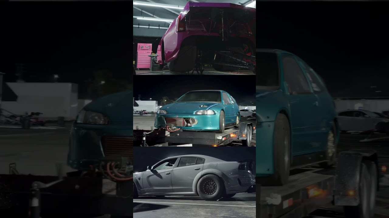 3 different cars, all the same passion!  #car #dragracing #tracknight