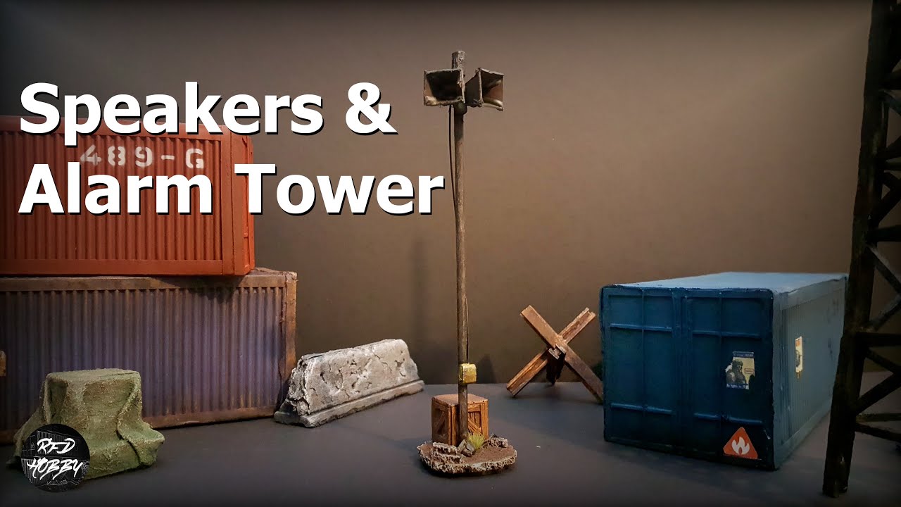 Miniature Loudspeakers and Radio Tower Build - Easy Wargaming Terrain Tutorial for Tabletop Games