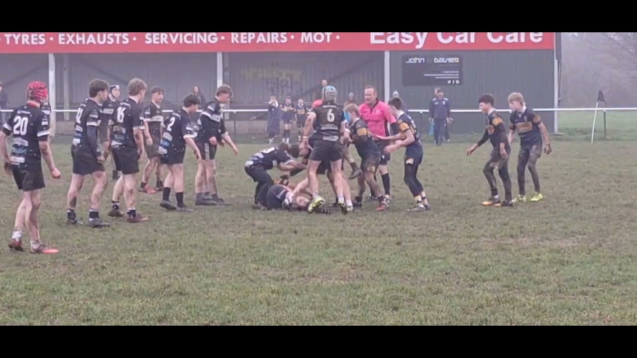 NHSOB u14s v Chepstow. 18.1.26. Junior Rugby. 13 years old. Scrum Half. Wearing #14 
